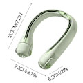 Miniatyrbillede 3 af 5: Halsventilator Bærbar Halsventilator Bladløs Halsventilator Genopladelig Bærbar Personlig Ventilator USB Hængende Halsventilatorer - FARVE: Grøn