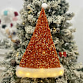 Miniatyrbild 5 av 5: Ljusande Tomteluva - Tomteluva - Vuxen Julhatt - Unisex Sammet Klassisk Tomteluva för Jul Nyår