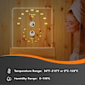 Miniatyrbild 4 av 4: Bastutermometer 2 i 1 Fahrenheit Termometer Hygrometer med LED-ljus Bastutillbehör för Bastu