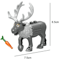 Miniatyrbillede 5 af 5: 9 stk./sæt Bygningsklodser med Dyr fra Byen, Zoo-figurer, Model af Mammut og Sabeltand, Pædagogiske Legetøj