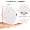Miniatyrbilde 5 av 5: Glass Break Alarm 125dB Vindus Vibrasjonsdetektor Sensor Alarm 3 Pakning Ultra-Slank Tyverialarm for Dør og Vindu med Justerbar Følsomhet