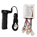 Miniatyrbillede 1 af 4: 24v 500w DC El-cykel Motor Børstet Controller Box Med Børstet Controller Lang Linje Drej Styret
