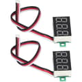 Digitala DC-voltmeter 0-30V med grön LED-display, 0,36 tum, 3 ledningar