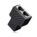Pikkukuva 3 / 4: 2 kpl 1-2 LAN Ethernet-verkkojohdon RJ45 naarasliitinjakaja-adapteri