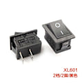 Pikkukuva 4 / 4: 10 kpl Rocker Toggle -kytkin musta On/Off SPST 2-nastainen 2-asentoinen KCD1 AC 250V/10A 125V/12A KCD1-1-101-BK