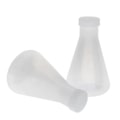 Miniatyrbilde 2 av 5: Laboratorie Gradert Plast Konisk Erlenmeyer Kolbe, Målbar, Glatt Tykk Vegg, To Flasker O