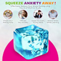 Miniatyrbillede 3 af 5: Stressbolde Isterning med Snefnug, Langsomt Stigende Squishy Fidget Legetøj, Angstlindrende Sensoriske Beroligende Legetøj til Børn & Voksne, Klasseværelsespræmier
