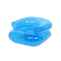 1-Pack Transparent Uppblåsbar Soffa, Portabel PVC Vattenleksoffa, Barnleksäte, Blå