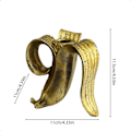 Miniatyrbilde 3 av 4: Banan Lysestake Gull Bananskall Lysestake Harpiks Ornament Hjem Skrivebord Dekorasjon GAO242246