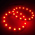 Pikkukuva 2 / 5: 2 kpl 12V 60MM 15 LED 3528 siru SMD Auton Enkeli Silmät Kirkas Punainen Rengasvalo Uusi