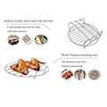 Miniatyrbilde 5 av 5: 4 stk. frityrtilbehør 6 tommer passer til Airfryer 2,3-3,2qt bakekurv pizzaplate grillgryte kjøkken - JS