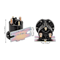 Miniatyrbillede 3 af 5: 12v Golfvogn Solenoid JW1 H1950 00 4 Terminal Solenoid Relæ til G22 til G29 Golfvogne f54