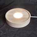 Miniatyrbillede 5 af 5: Rund Formet Display Sokkel LED Lys Display Base Krystal Træ Belysningsbase