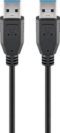 USB-A cable, 1 m, black