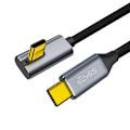 Miniatyrbilde 1 av 5: Type A UC-064-LP-2.0M 90 Graders Lavprofil Vinklet USB3.1 Type-C Hann til Hann 10Gbps Datakabel