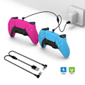 Pikkukuva 3 / 5: DOBE TP5-2520 PS VR2 -ohjaimelle 1 USB - 2 Type C 90 asteen magneettinen latausjohto USB C