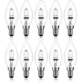 42W E14 C35 Dimbar Halogenlampa AC 220-240V Varmvit 2700K E14 Klar Halogen Kronlampa (10st)