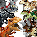 Miniatyrbillede 3 af 3: Samlet Byggeklodser Legetøj Dinosaur Verden Tyrannosaurus Børn Dyr Model Klodser Legetøj