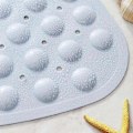 Miniatyrbillede 5 af 5: Bruseindsats Brusemåtte Kvart Cirkel Hjørne Anti-skrid Måtte til Hjørnebrusere 52*53cm