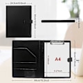 Miniatyrbild 4 av 5: A4 Magnetisk Konferensmapp Clipboard med Förvaringsportfölj Padfolio PU Läder Intervju Dokumentorganisatör