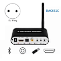 Miniatyrbillede 2 af 5: DAC651C 5.1 Audio Decoder Bluetooth 5.0 Receiver DTS AC3 FLAC APE HD til Kompatibel Extractor Converter EU Stik