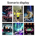 Miniatyrbild 4 av 5: LED Keps med Ljusdisplay DIY Smart Pixel Matrix Basebollkeps Uppladdningsbar Bluetooth Hip Hop Str