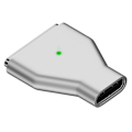 Miniatyrbild 1 av 5: Magnetisk Typ A till Typ-C Adapter PD 140W Snabbladdningsomvandlare för MacBook