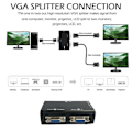 Miniatyrbild 4 av 5: 1 PC till 2 Skärmar 2 Portar VGA SVGA Video LCD Splitter Box Adapter för PC TV