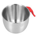 Miniatyrbilde 2 av 5: Rustfritt stål blandeskål med håndtak, sklisikker, dyp, sprutsikker, eggepiskeskål for salatservering, 3600 ml