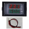 Digital AC Voltmeter Panel AC50-500V Frekvensräknare 10.0-99.9 Hz LED-Display
