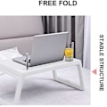 Miniatyrbillede 3 af 4: Foldbart Laptopbord til Seng, Skriveborde til Skødet Seng Laptops Bakker til Spisning og Laptop Stand Skødebord, Com