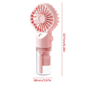 Miniatyrbillede 2 af 2: Bærbar Ventilator Spray Ventilator Mini Håndholdt Ventilator Opladning Mini Ventilator Spray Befugtningsventilator Engros - FARVE: PK