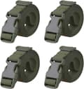 Justerbara bagageremmar, 4-pack, 198 cm x 2,5 cm, plastspännen för resväskor, resväskor och ryggsäckar, grön
