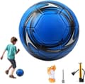 Kurvig fotboll, träningsutrustning, storlek 5, blå, för ungdomar och utomhusbruk