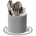 Makeup Brush Holder Storage Box, 360 Rotating Multifunctional Pen Holder, Storage Box, Can Store Lipstick, Comb, Beauty Tools (Grey)