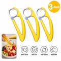 3-pack bananskärare och frukthackare för snabb köksförberedelse, gul yellow