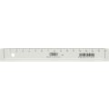 Miniatyrbild 2 av 2: Linjal M+R, plast, 16cm cm/mm-gradering, Klar/Transparent 1/fp Transparent