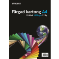Miniatyrbild 2 av 2: Kopieringspapper A4 220g, syrafritt, 1 ark x 10 färger, 10 ark/f multifärg