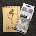 Miniatyrbild 1 av 6: Skisset: Skissblock spiral A5 + Pennset Faber-Castell Sketch Set multifärg