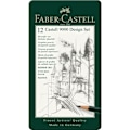 Miniatyrbild 5 av 6: Skisset Pennset + Skissblock A4 Faber-Castell Castell 9000 5B-5H multifärg
