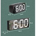 Miniatyrbild 2 av 2: Digital klocka Stor skärm för sovrummet, led tidsdisplay Elektriska väckarklockor Spegelyta med snooze, USB laddare null none