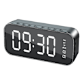 Miniatyrbild 1 av 5: Digital väckarklocka med Bluetooth -högtalare - perfekt för sovrum och kontor (vit) black