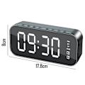 Miniatyrbild 2 av 5: Digital väckarklocka med Bluetooth -högtalare - perfekt för sovrum och kontor (vit) black