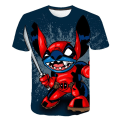 Miniatyrbild 1 av 4: Kawaii Lilo Stitch Rolig tecknad T-shirt Barnstygn Söt Manga T-shirt Y2k Grafisk T-shirt för flickor Streetwear Boys Top Tees 15 110