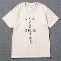 Miniatyrbild 2 av 2: Mode Hip Hop Herr Tshirt Tour Kortärmad Cactus Jack Print Kanye West Basic Par Lös Kortärmad T-shirt Red 1 M