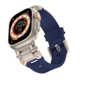 Miniatyrbild 1 av 4: Lämplig för äpplen Mjuk rem för Apple Watch Ultra 2 Band 49mm 45mm 44mm 42mm Metall Rostfritt stålkontakt TPU-armband Iwatch 9 8 7 6 UTi 42mm-Series 3 2 1