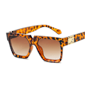 Miniatyrbild 1 av 5: 2023 Fyrkantiga solglasögon Kvinna Lyxmärke Resor Svarta rektangulära solglasögon Kvinnligt mode Retro Lunette De Soleil Femme Leopard Other