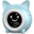 Miniatyrbild 1 av 5: Barnväckarklocka LCD Digital Wake Up Clock Sleep Trainer med 5 färger nattljus och timer för barn sömntrainer, Kids Wake Up Ligh null none