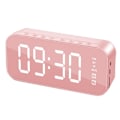 Miniatyrbild 1 av 5: Digital väckarklocka med Bluetooth -högtalare - perfekt för sovrum och kontor (vit) pink