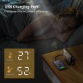 Miniatyrbild 5 av 5: Väckarklocka Projektor Tak Radio Väckarklocka Med Led Spegel Skärm USB Laddningsport Snooze Funktion Dubbel Alarm Digital Klocka För Bedroo null none
